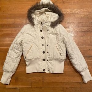 White Max Rave Puffer Winter Jacket